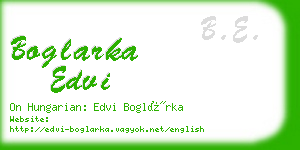 boglarka edvi business card